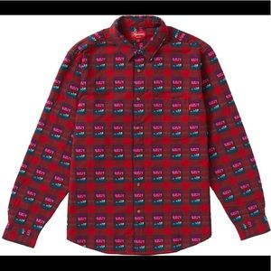 supreme rose buffalo plaid shirt